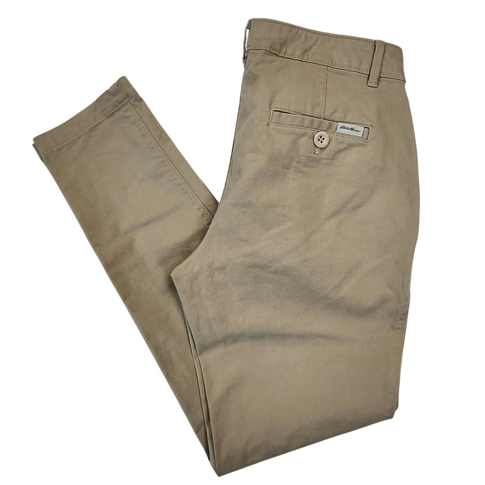 Eddie Bauer 4 Khaki Legendwash Stretch Boyfriend Chino Pants Prep Outdoor Casual